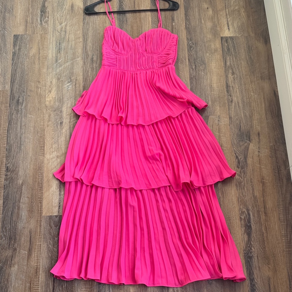 Vibrant Pink midi Dress